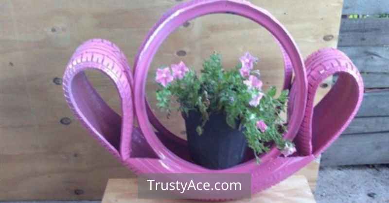 Decorative Urban Tire Planters Ideas