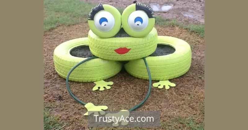 Freida Frog Tire Planters Ideas