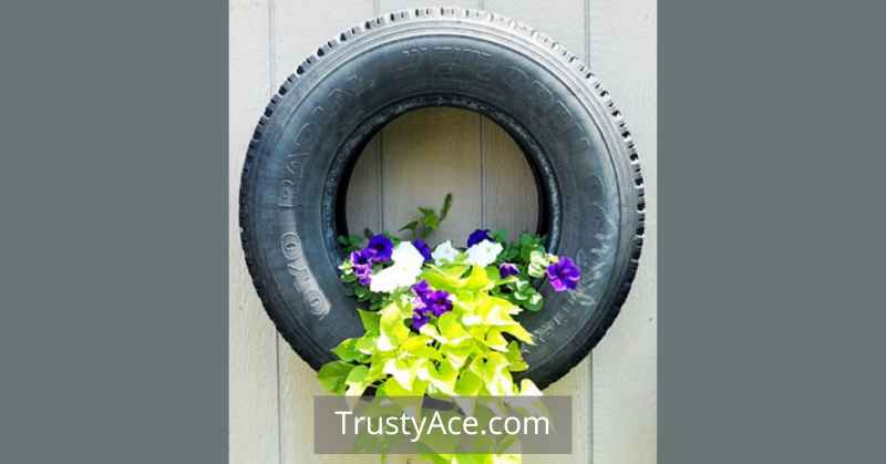 Hanging Tire Planters Ideas