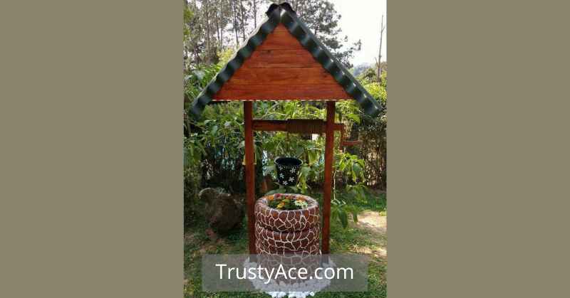 Tire Planter Ideas For Wishing Well Tire Planters