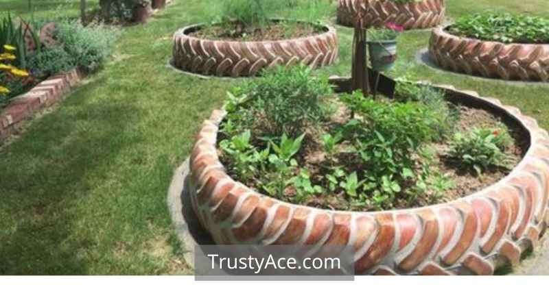 Tire Planter Ideas For Tractor Tire Planters