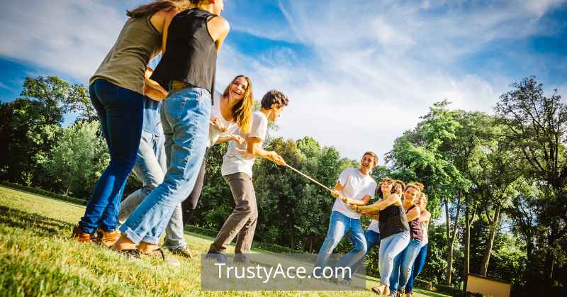 Catch And Pull Tug of War Backyard Games For Large Groups