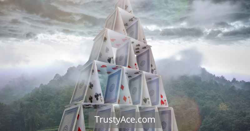 Giant Playing Cards - House of Cards Halloween Backyard Games