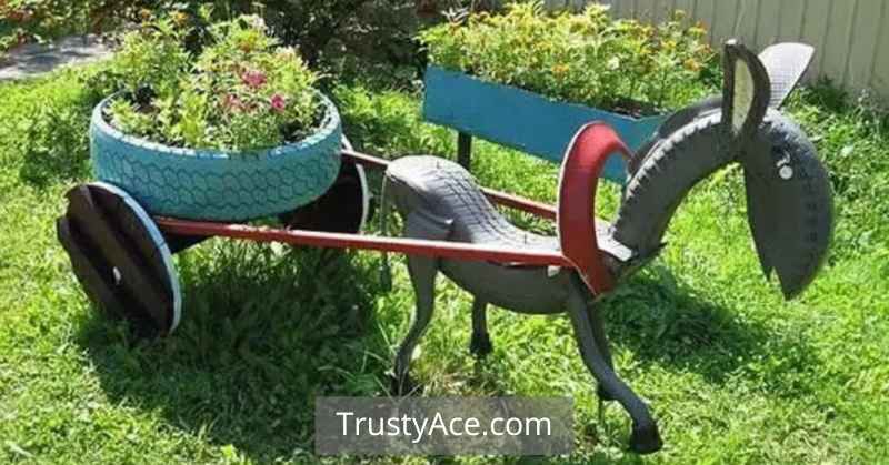 Donkey Tire Planters Ideas