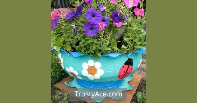 Flower Pot Tire Planters Ideas