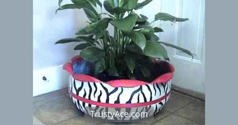 Flower Pot Shaped Tire Planters Ideas