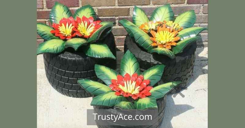 Flower Tire Planter Ideas