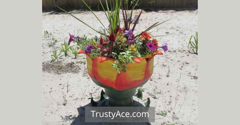 Tire Planter Ideas For Golf Cart Tire Planters