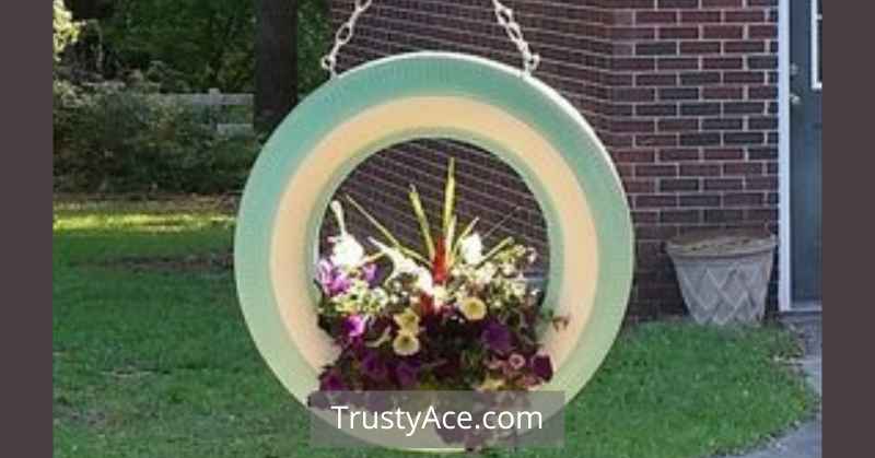 Tire Planters Ideas That Hang