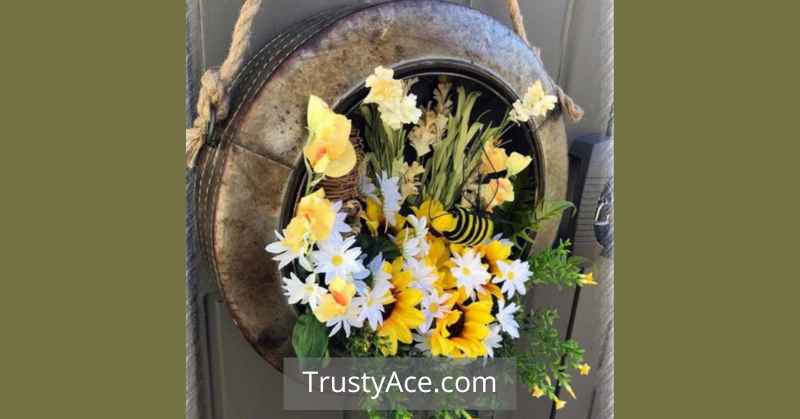 Tire Planter Ideas For Mounted Tire Planters