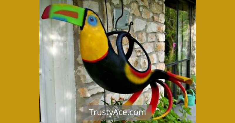 Recycled Bird Tire Planters Ideas