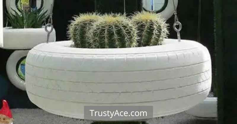 Tire Planter Ideas For Rimless Tire Planters