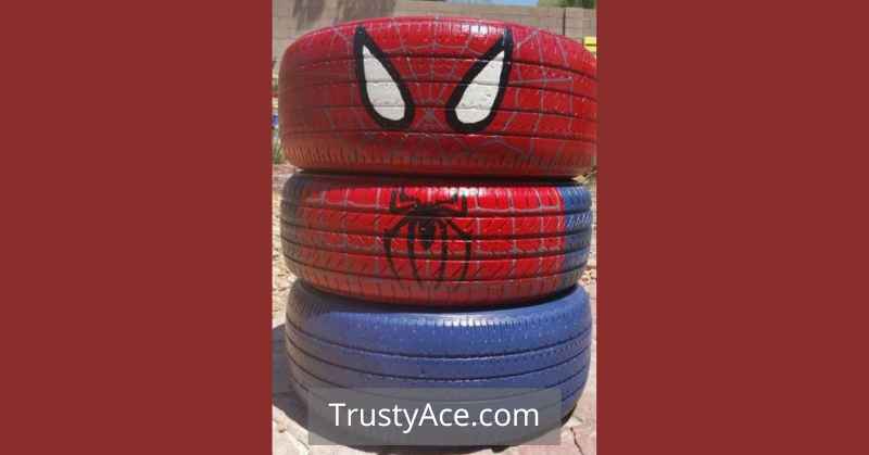 Tire Planter Ideas For Spiderman Tire Planters