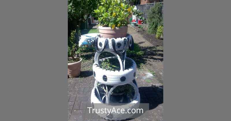 Stacked Tire Planters Ideas