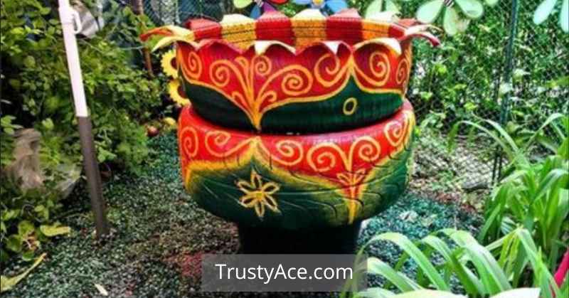 Tire Planters Ideas That Can Stand