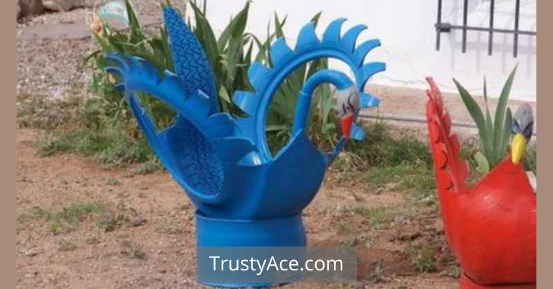 Tire Planter Ideas For Swan Inspired Tire Planters