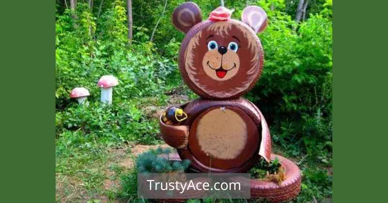 Bear Tire Planters Ideas