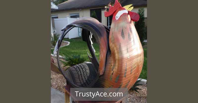 Tire Planters Ideas That Look Like Chicken