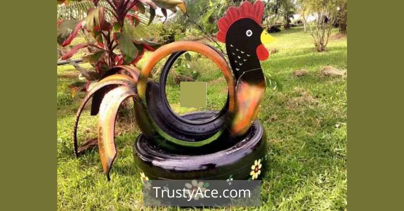 Great Chicken Tire Planters Ideas