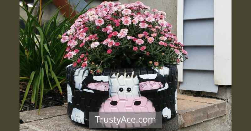 Tire Planter Ideas For Cow Tire Planters