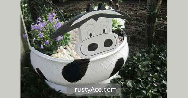 Tire Planter Ideas For Cow Like Tire Planters