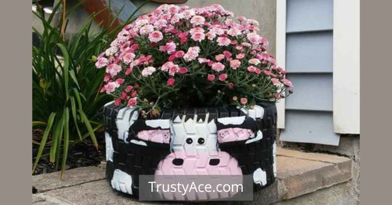 Cow Tire Planter Ideas