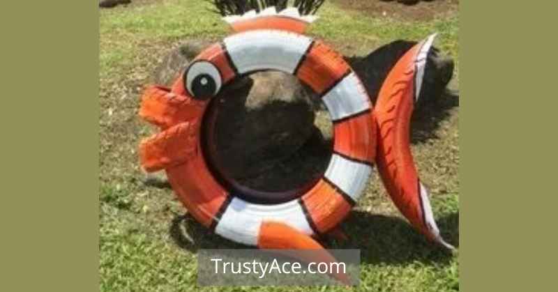 Fish Like Tire Planters Ideas