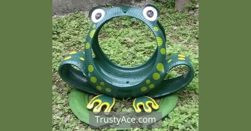 Frog Tire Planters Ideas