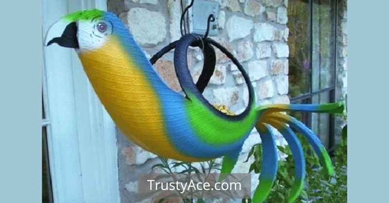 Tire Planters Ideas That Look Like Parrots