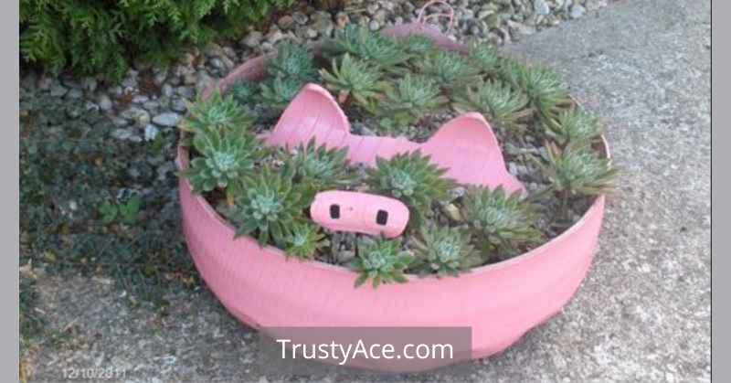 Tire Planter Ideas For Pig Tire Planters