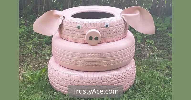 Pig Tire Planter Ideas