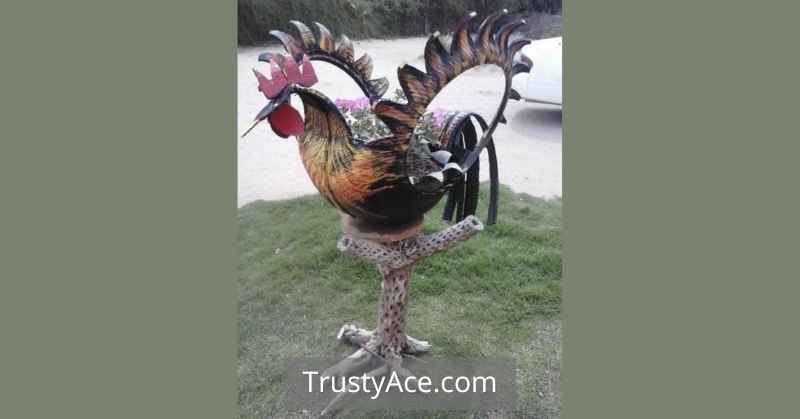 Rooster Tire Planters Ideas