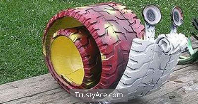 Snail Shaped Tire Planters Ideas