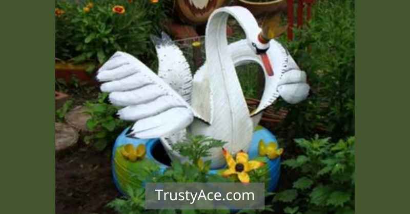 Tire Planter Ideas For Swan Tire Planters