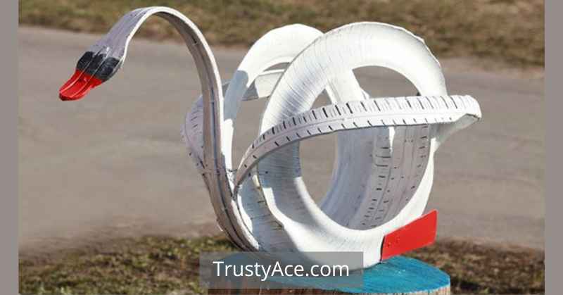 Tire Planter Ideas For Swan Tire Planters