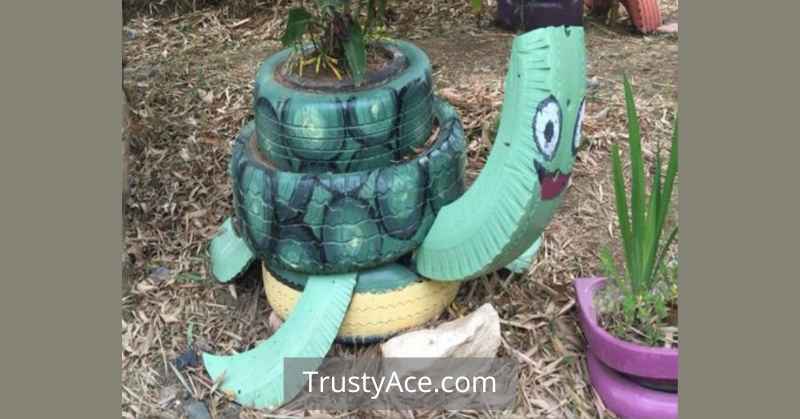 Turtle Tire Planters Ideas