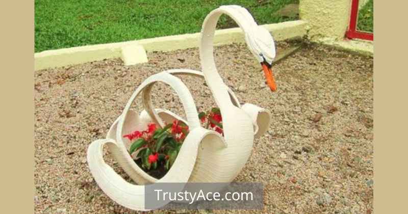 Tire Planter Ideas For White Swan Tire Planters