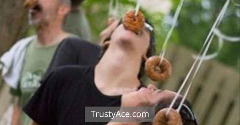 Donuts On A String For Adults - BBQ Party Games Ideas For Adults