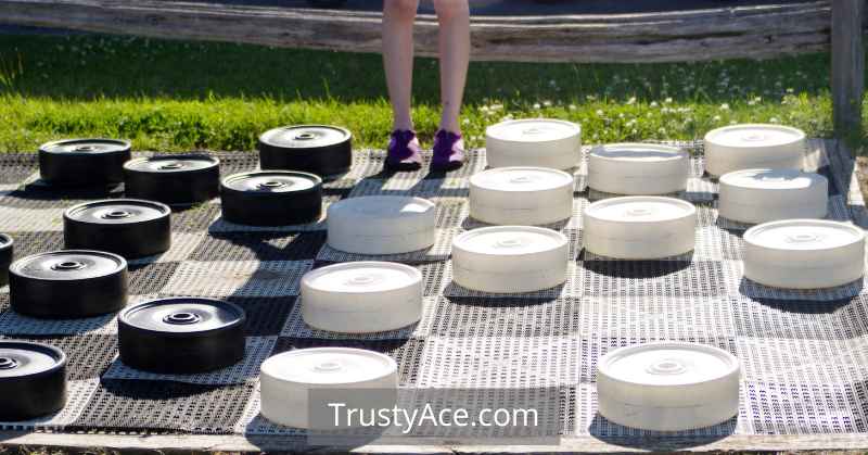 Giant Checkers - Outdoor BBQ Party Games Ideas For Adults