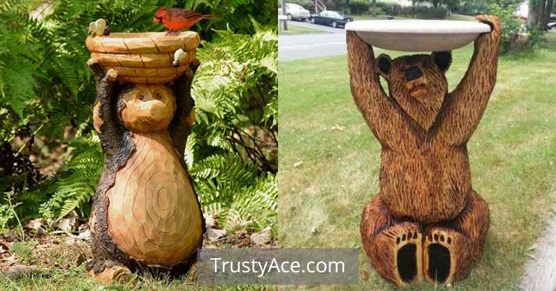 Bear Shaped Bird Bath Ideas