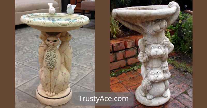 Cat Shaped Bird Bath Ideas