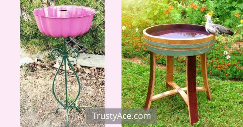 Upcycled Bird Bath Ideas