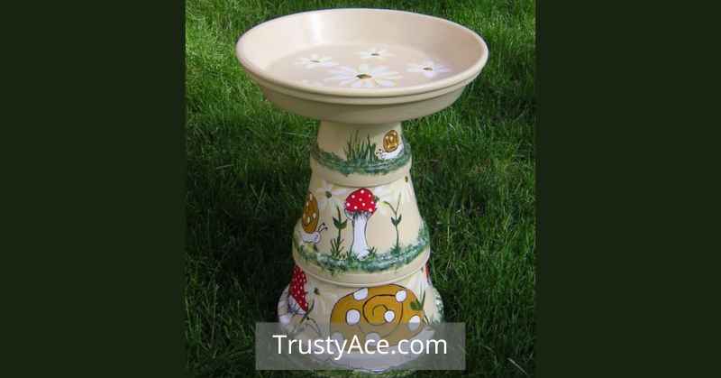 Bird Bath Ideas Converted Flower Pot