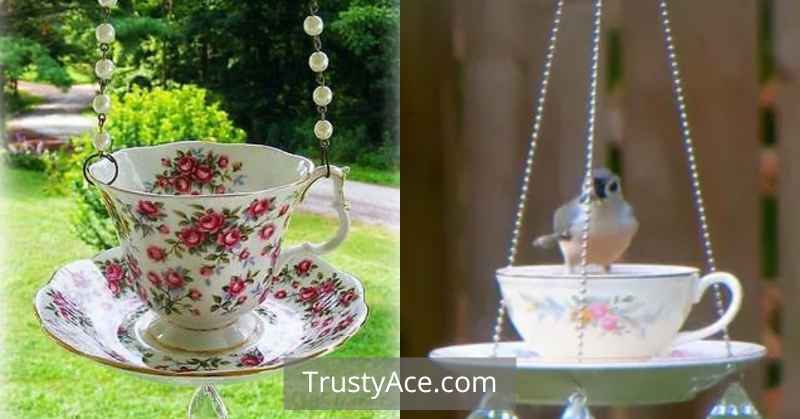 Bird Bath Ideas - Hanging Tea Cup Bird Bath Ideas 1 - 800 x 419 wl