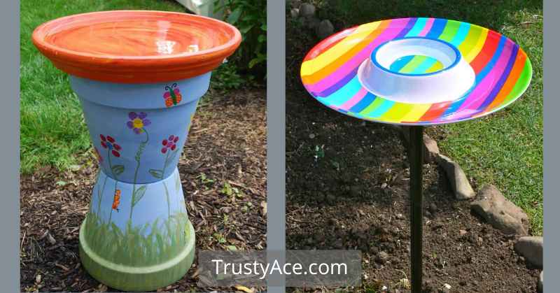 Painted Bird Bath Ideas