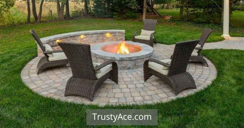 Brick Patio Ideas With Fire Pit