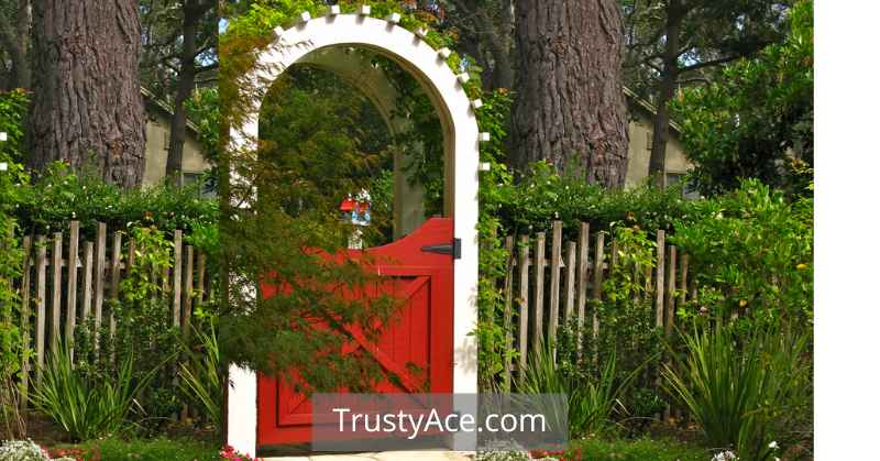 Arched Fence Gate Ideas With Arbor