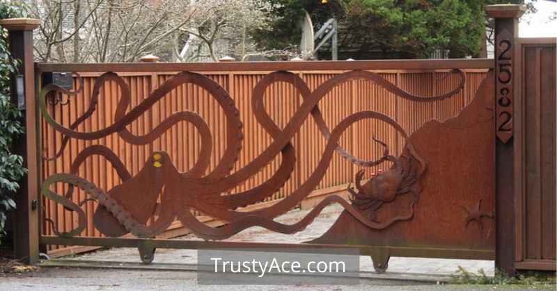 Fence Gate Ideas With Black Iron