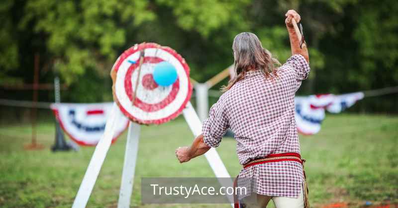 Axe Throwing - Good Outdoor Games For Large Groups