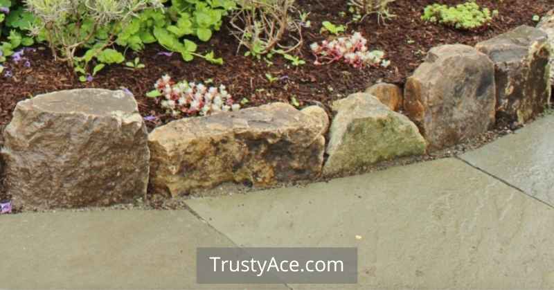 Landscaping Border Ideas With Big Stones For Edging